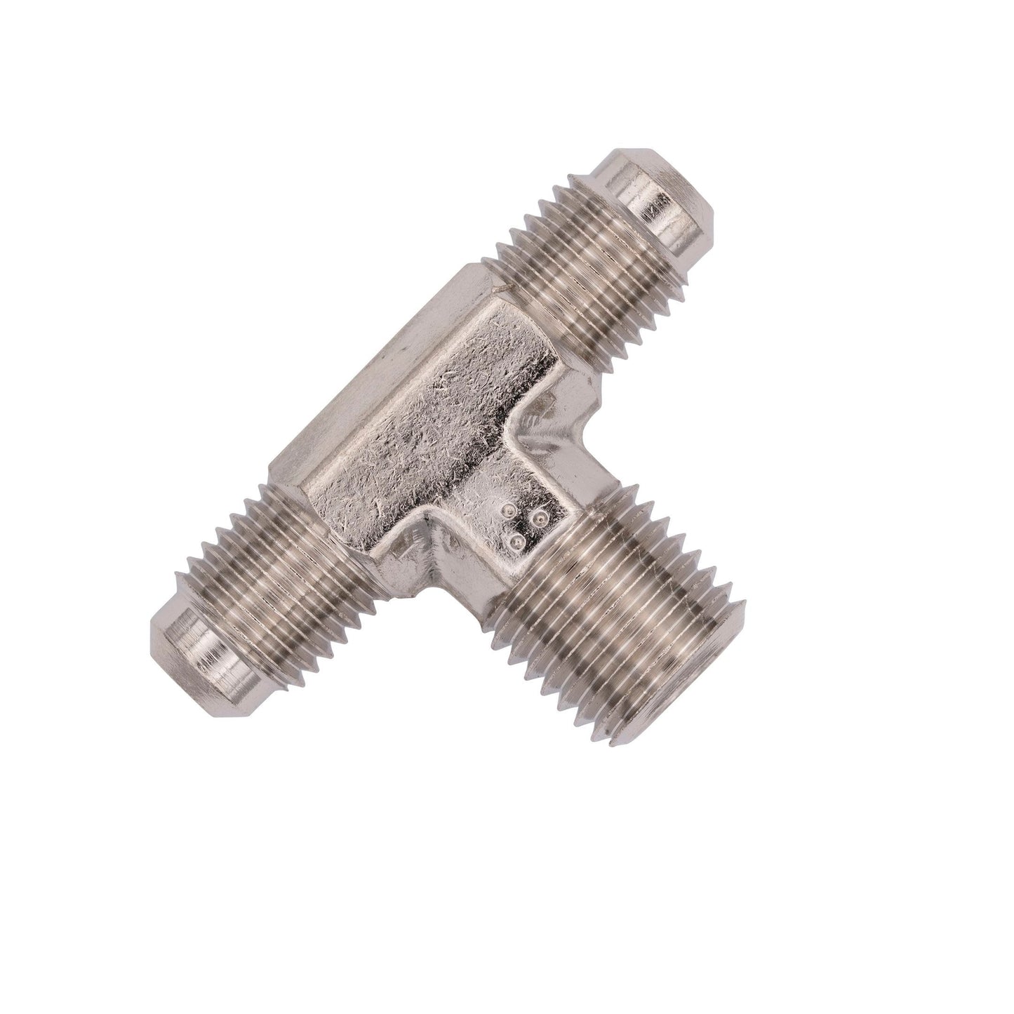 1/4" NPT x 4AN x 4AN Branch Tee Fitting - Male/Male/Male