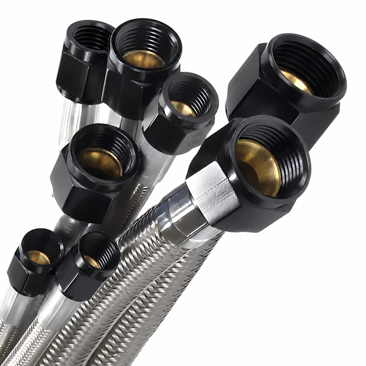 Black Fittings- SS Nitrous Hoses