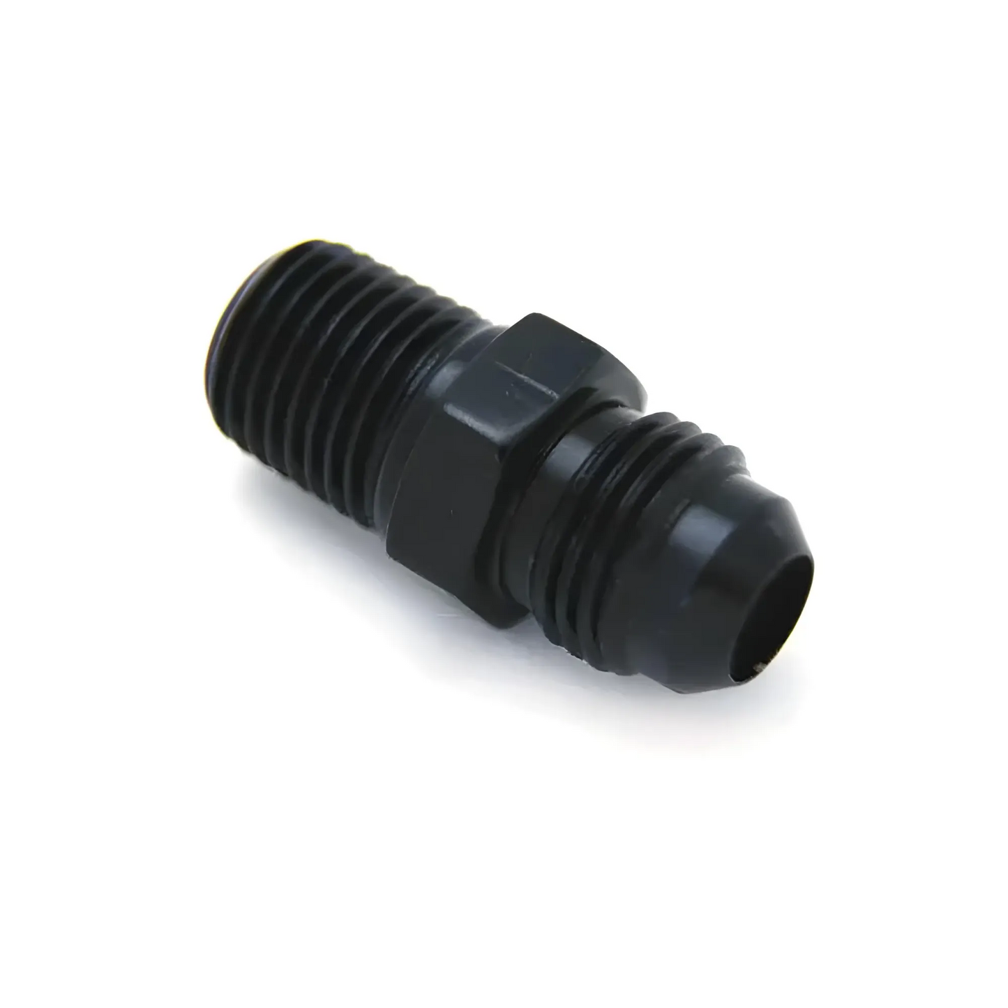 1/4" NPT x 6AN Straight Fitting - Anodized Black