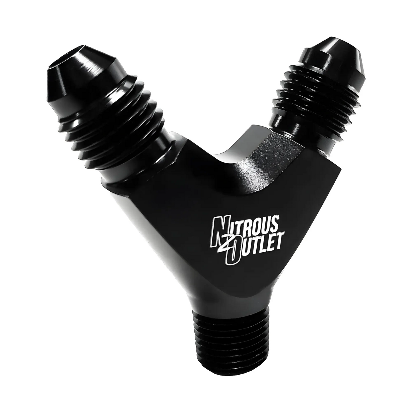 Nitrous Outlet 1/8" NPT x 4AN x 4AN Y Fitting -Male/Male/Male