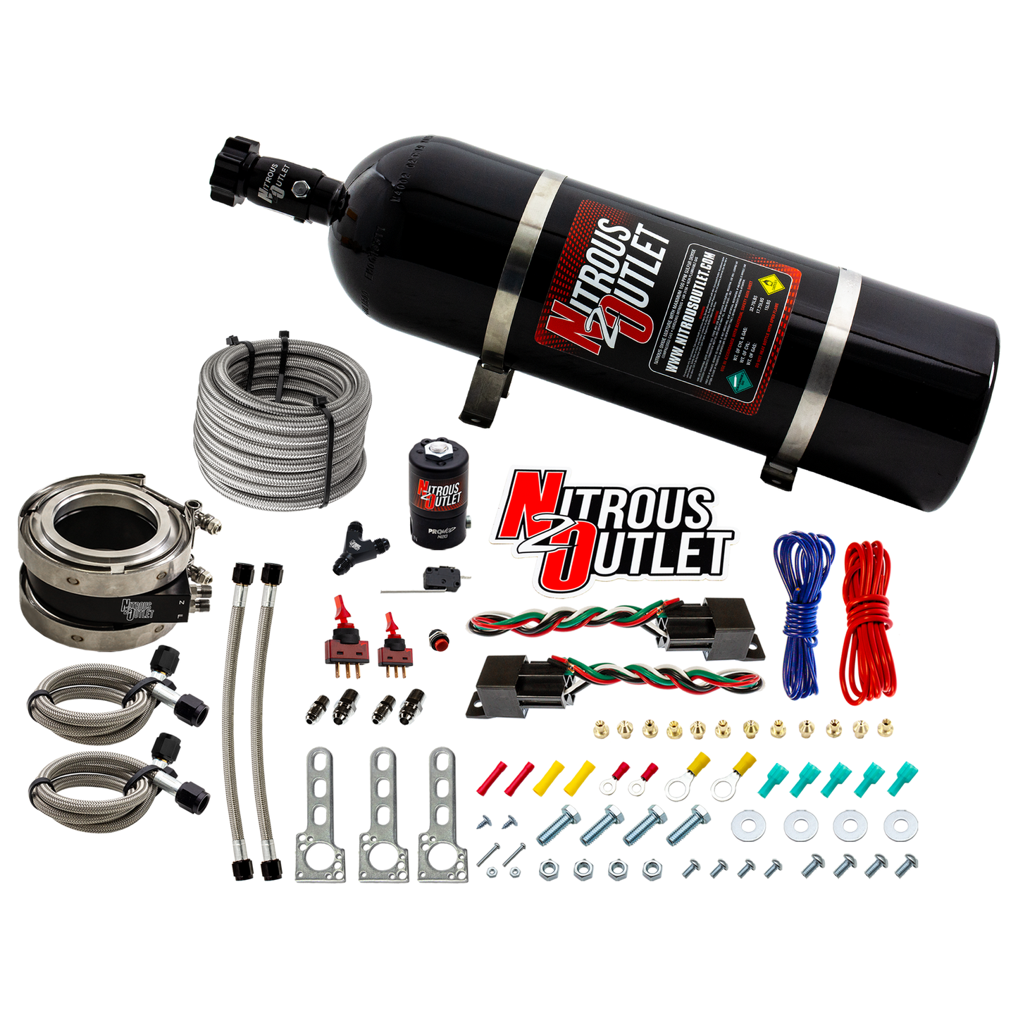 Nitrous Outlet Interspooler 4" Dual Stage Dry Nitrous Plate System