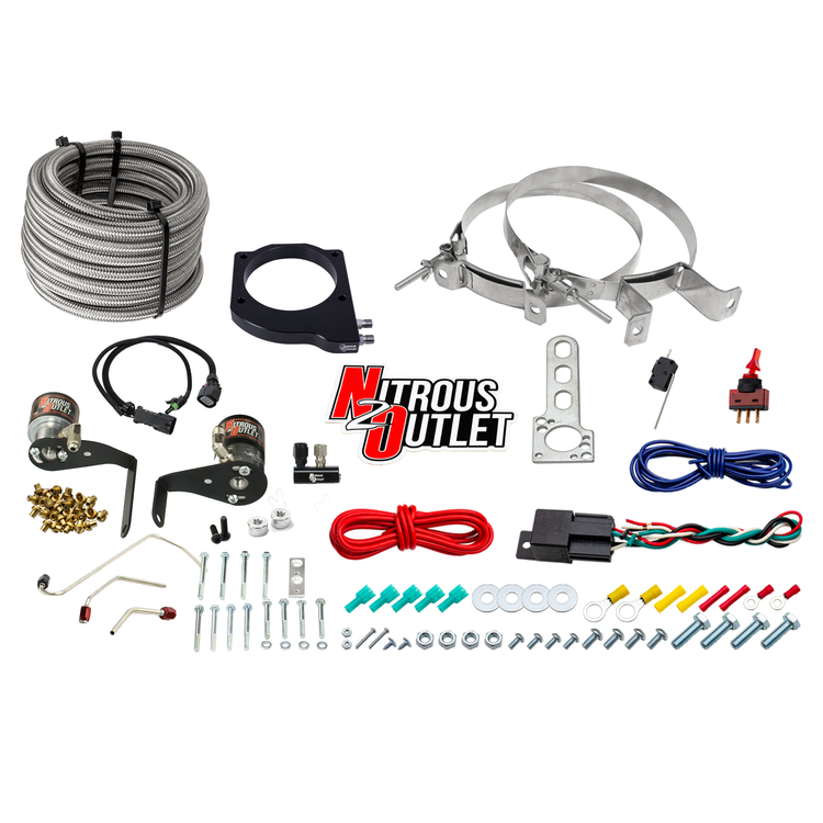 Nitrous Outlet Hardline Oxide Plate Systems 00-10119-102-00 102mm Fast Intake 2010+ Camaro System (No Bottle) thumbnail 2
