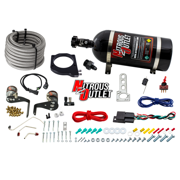 Nitrous Outlet Hardline Oxide Plate Systems 00-10119-102-10 102mm Fast Intake 2010+ Camaro System (10lb Bottle) thumbnail 2