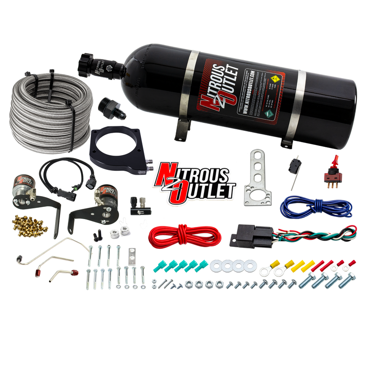 Nitrous Outlet Hardline Oxide Plate Systems 00-10119-102-15 102mm Fast Intake 2010+ Camaro System (15lb Bottle) thumbnail 2