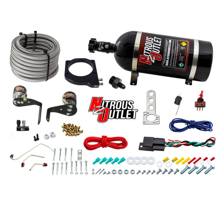 Nitrous Outlet Oxide Plate Systems 00-10129-102-10 102mm Fast Intake Hard-line System (10lb Bottle) thumbnail 2