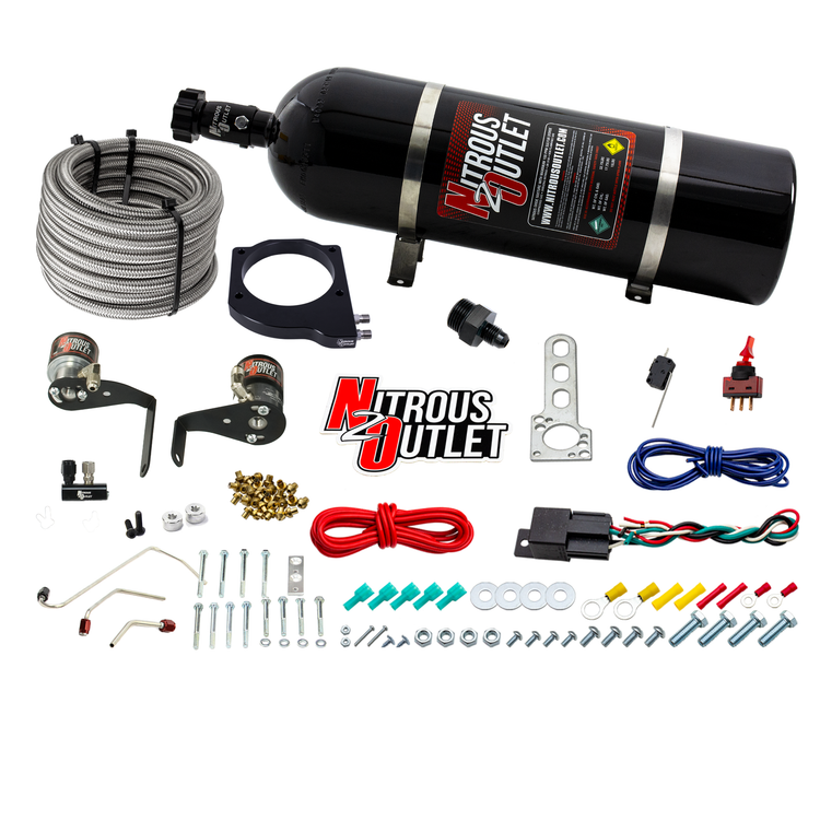 Nitrous Outlet Oxide Plate Systems 00-10129-102-15 102mm Fast Intake Hard-line System (15lb Bottle) thumbnail 2