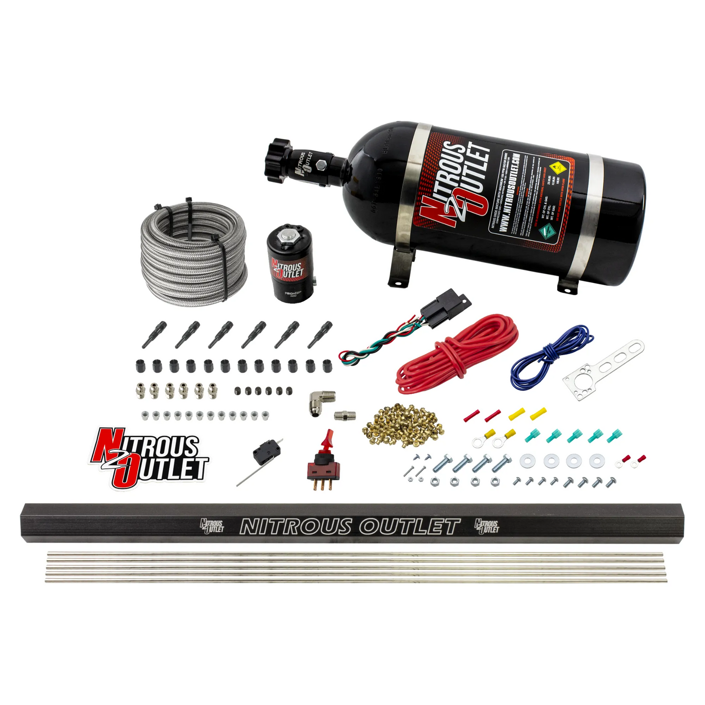 Nitrous Express Stainless Tubing Plumbing Kit For 6-Cylinder Engines - Multiple Lengths