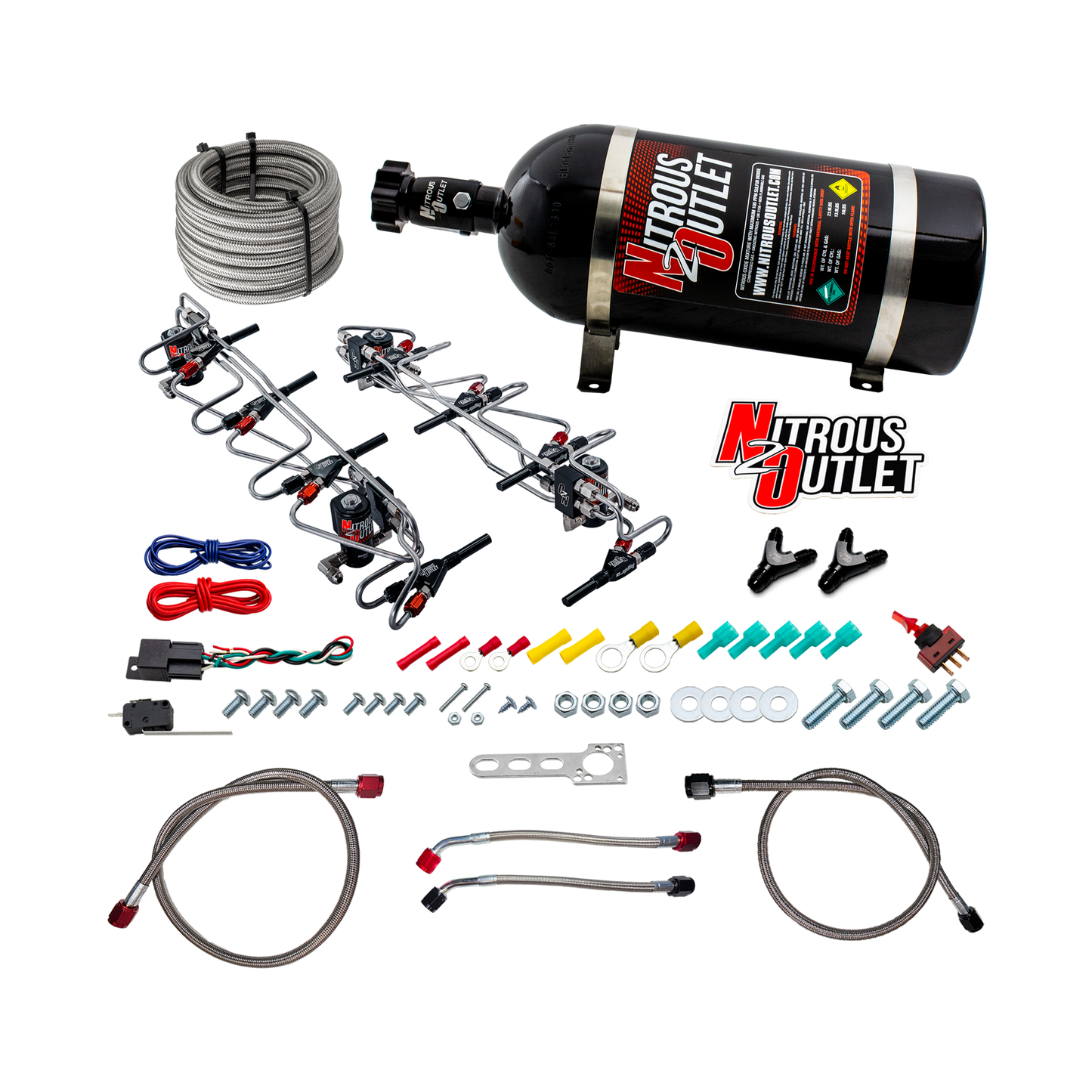 Nitrous Outlet 8 Cylinder Wet Direct Port System - Kong Gen3 LSA/LS9 Billet Supercharger Lid