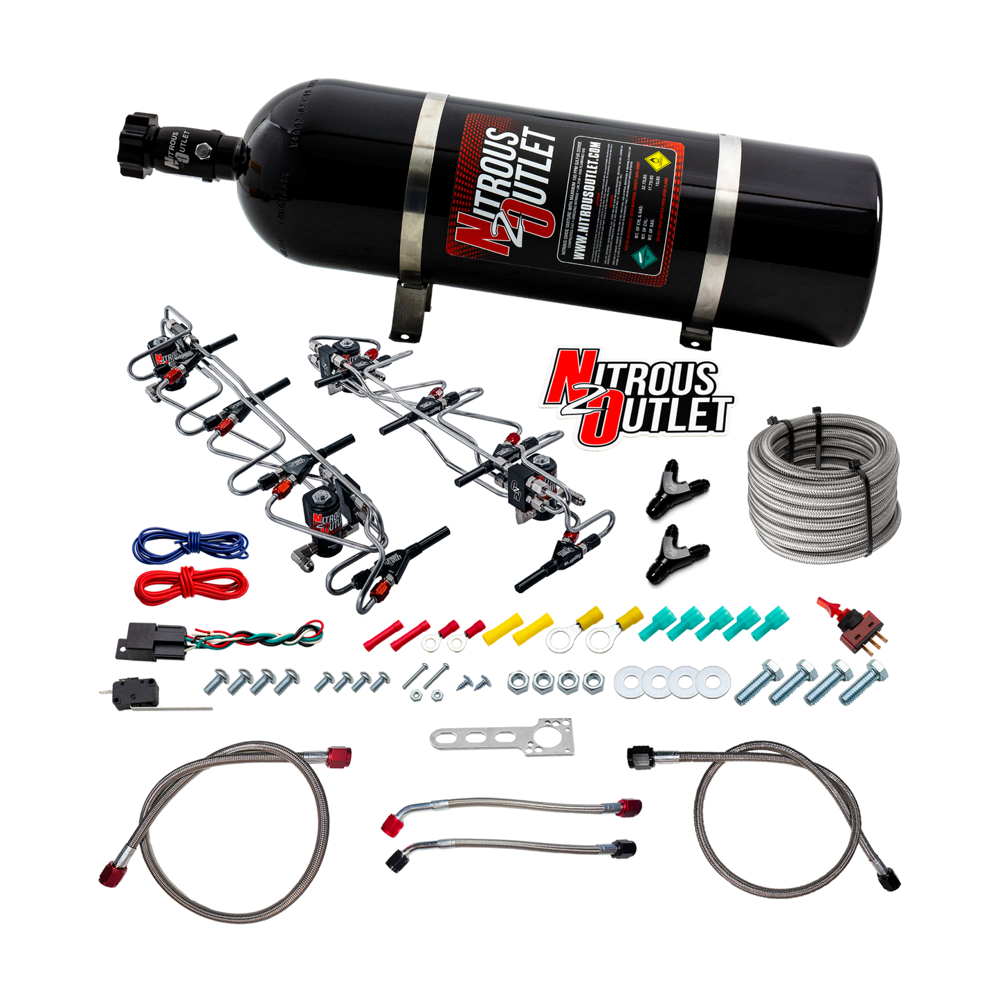 Nitrous Outlet 8 Cylinder Wet Direct Port System - Kong Gen3 LSA/LS9 Billet Supercharger Lid