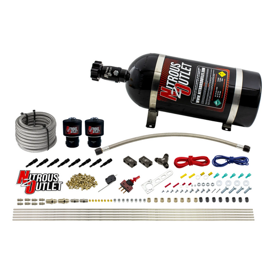 8 Cylinder Dry Direct Port System - .178 Nitrous - Straight Blow Through Nozzles