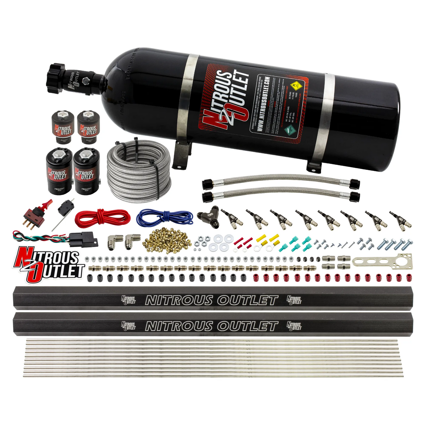 8 Cylinder Single Stage Direct Port Nitrous System with Injection Rail ...