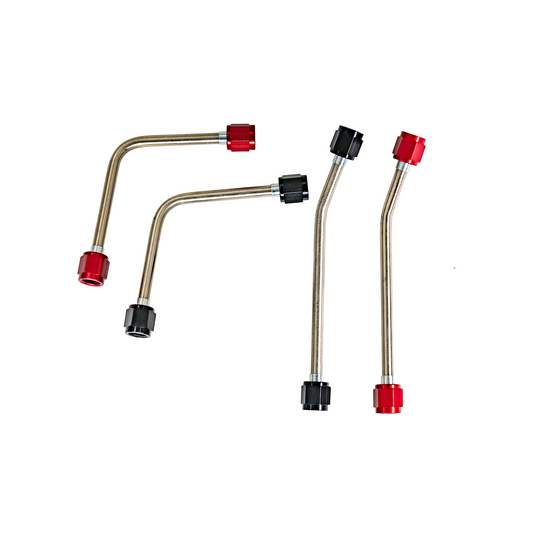 Nitrous Outlet 4150 Hornet 2 & 3 Dual Stage Boomerang Solenoid Bracket Hard-Line Kit - Solenoids To Plate