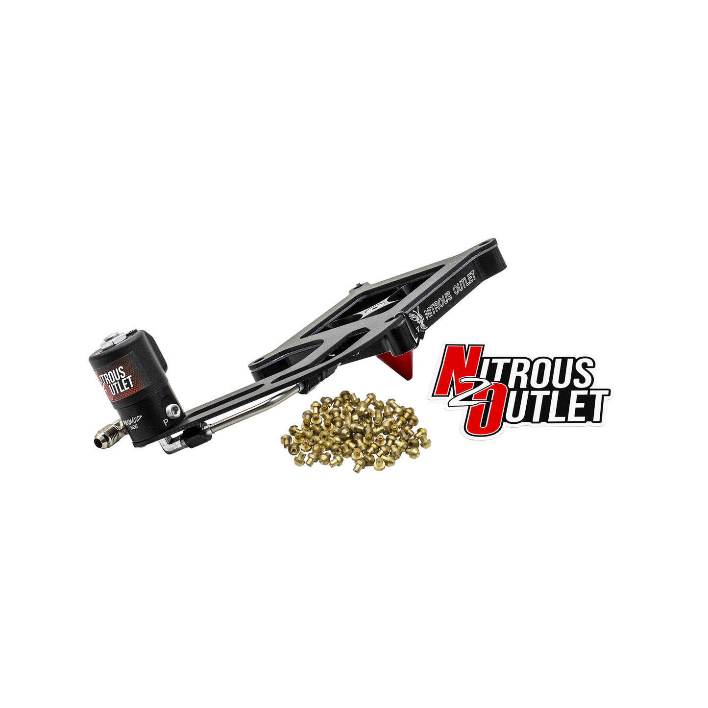 Nitrous Outlet 4150 Stinger 4 Dry Solenoid Forward Conversion Kit - Hard-line/.122 Nitrous Solenoid/Boomerang Solenoid Bracket - (50-500 HP)