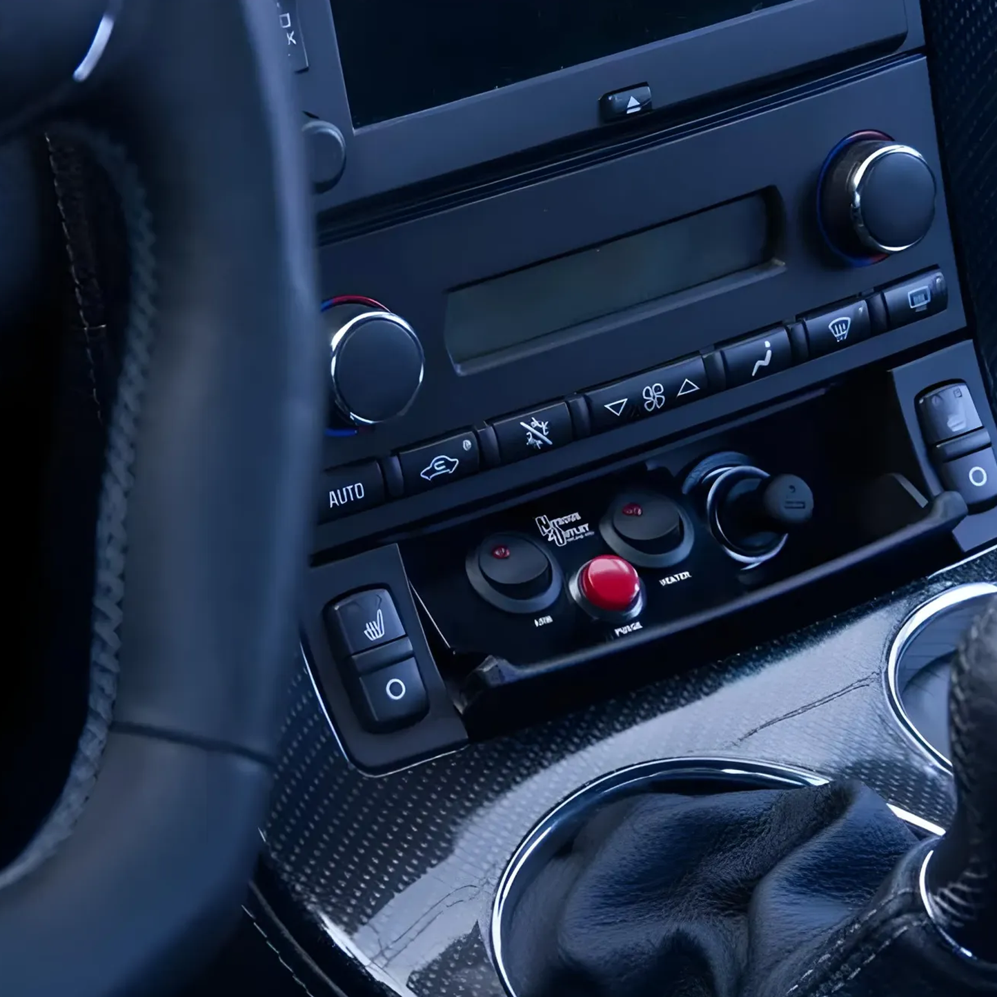 C6 Corvette AC Control Knobs – Billet Aluminum Carbon Fiber Look, 05-13 CHEVY