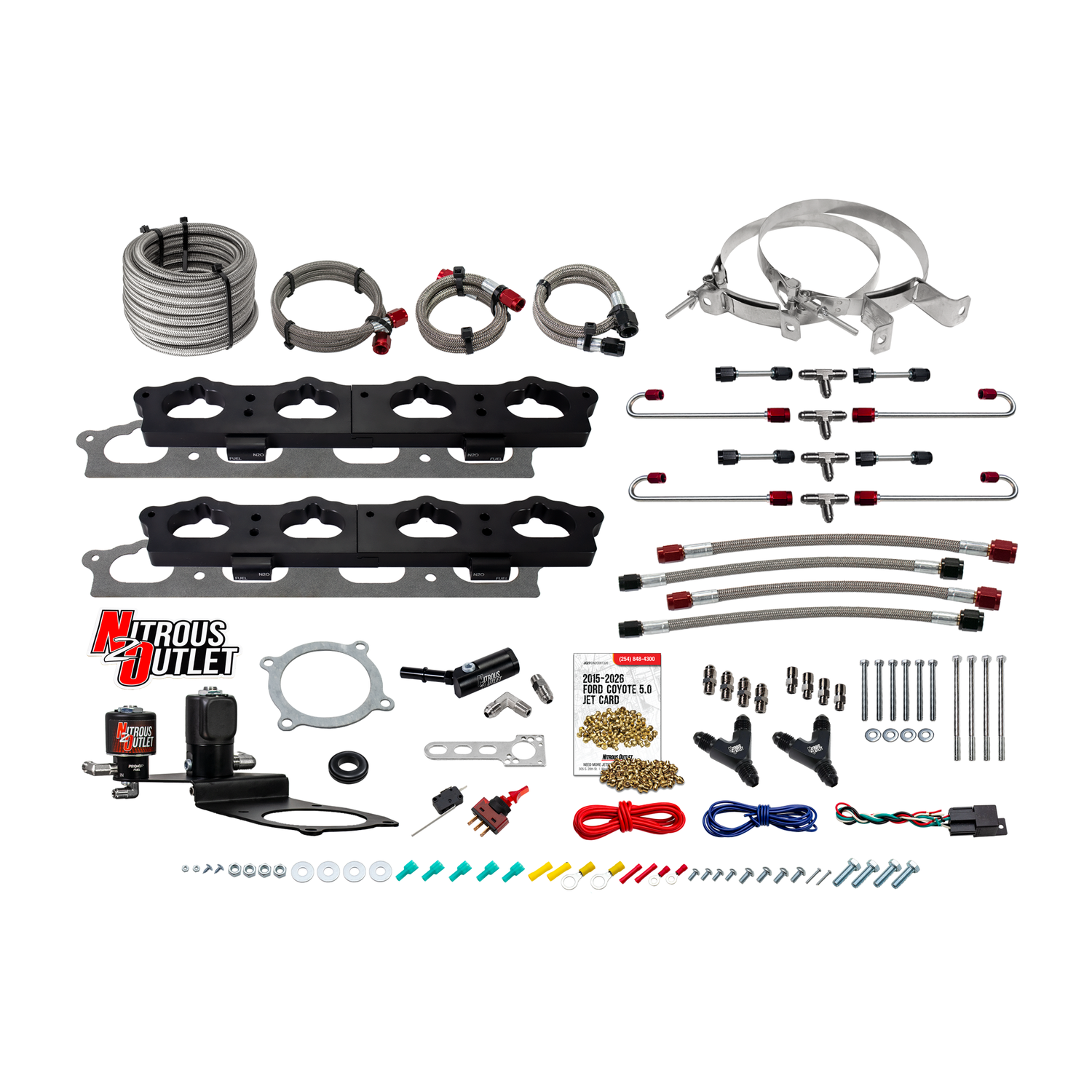 2018-2023 Ford 5.0 Coyote Intake Spacer Plate System - Gas/E85 (45-55psi)(200-450HP) — No Bottle