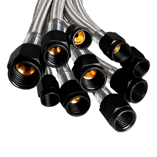 Race Stainless Steel Braided Hose (Black Fitting)