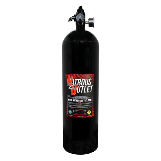 Nitrous Outlet 15lb PowerFlow Max Nitrous Bottle Assembly - .512 ID Ball Valve