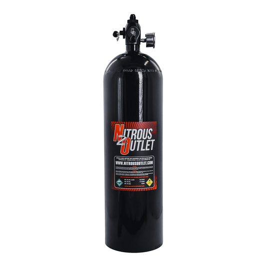 Nitrous Outlet 15lb PowerFlow Max Nitrous Bottle Assembly - .512 ID Ball Valve