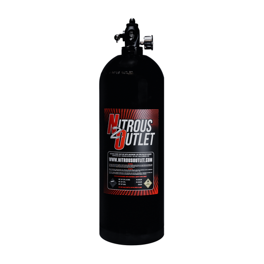 Nitrous Outlet 20lb PowerFlow Max Nitrous Bottle Assembly - .512 ID Ball Valve