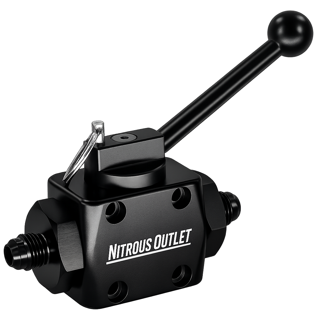Nitrous Outlet PowerFlow Max Inline Billet Ball Valve - .512" ID (6AN or 8AN)