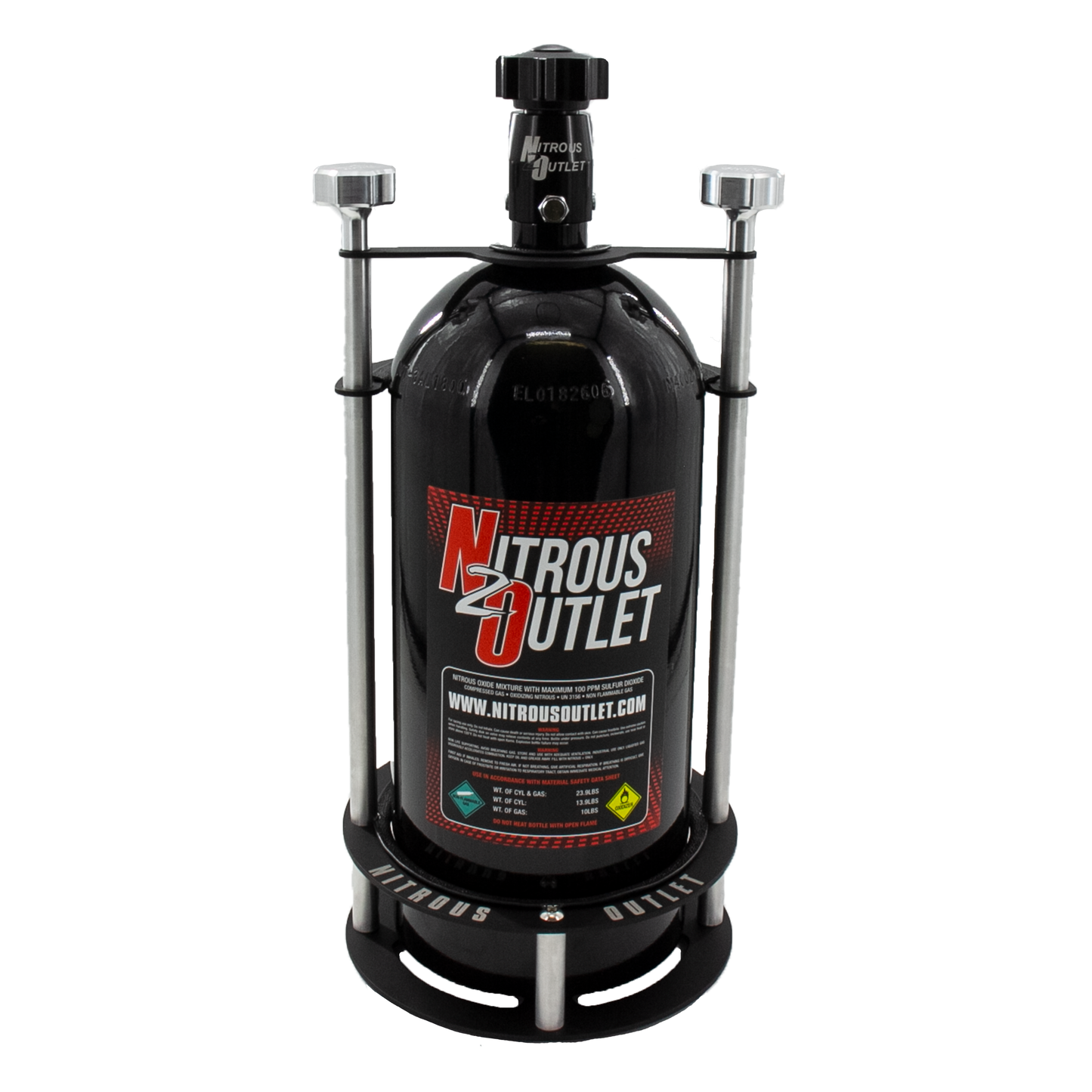 Nitrous Outlet Race-Light Single 10lb Bottle Bracket - Roll Bar Mount