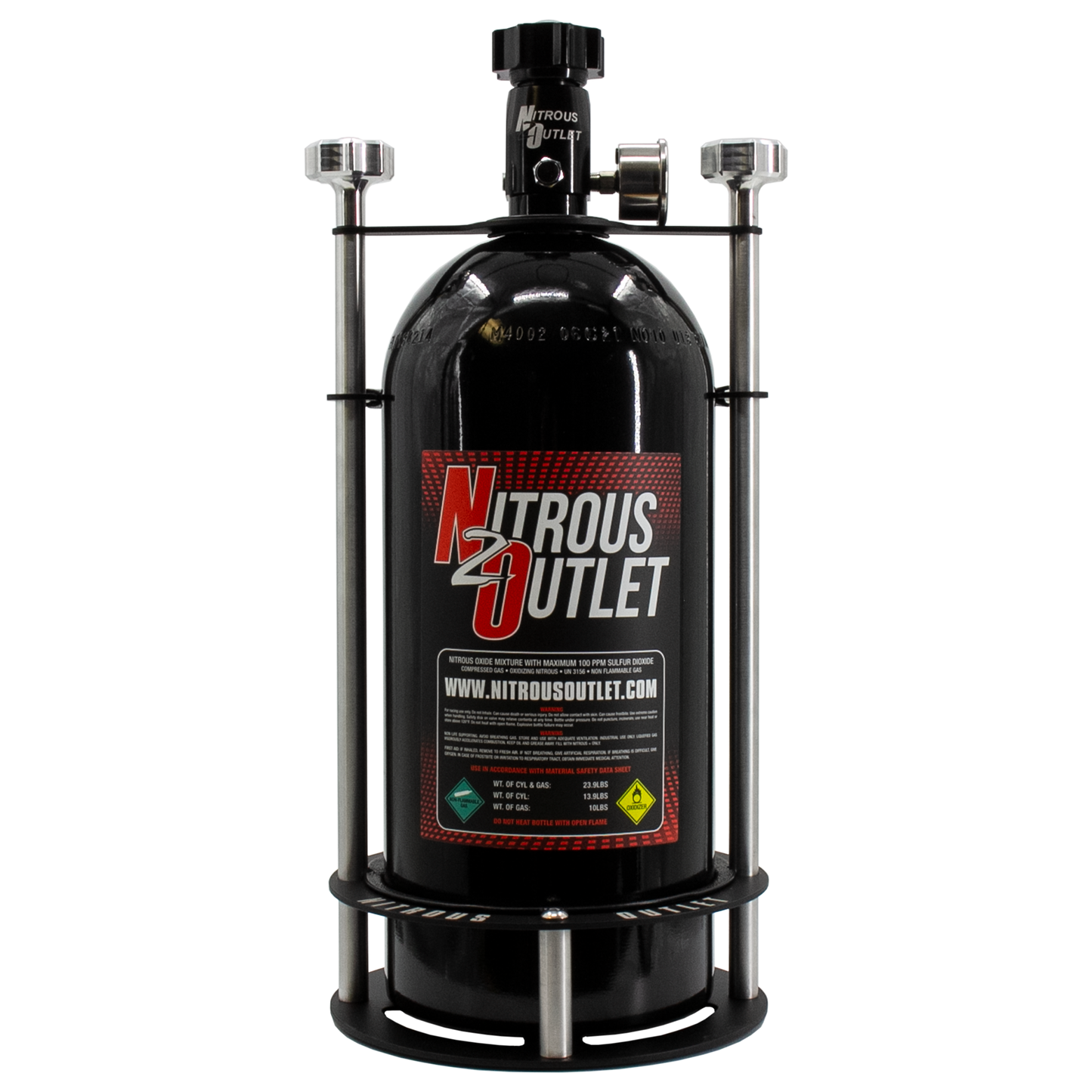 Nitrous Outlet Race-Light Single 10lb Bottle Bracket - Vertical