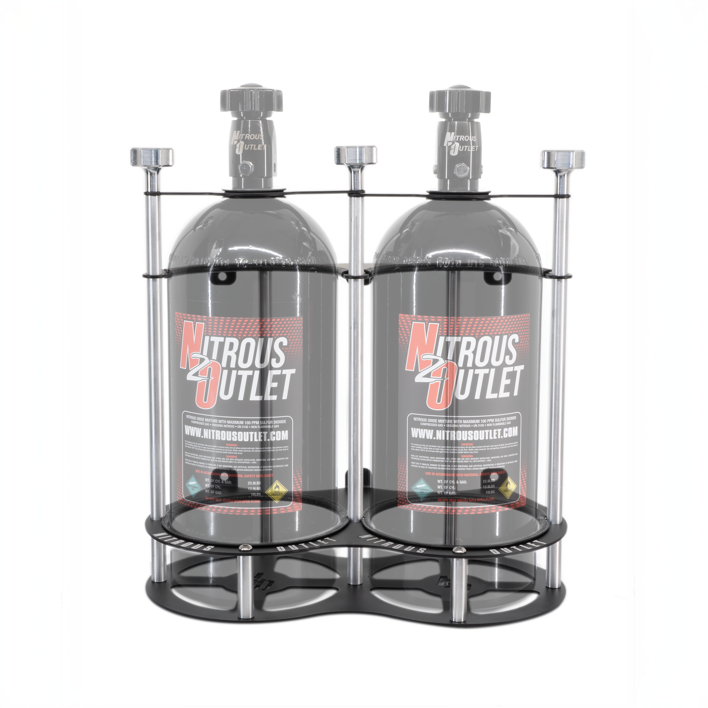 Nitrous Outlet Race-Light Dual 10lb Bottle Bracket - Vertical