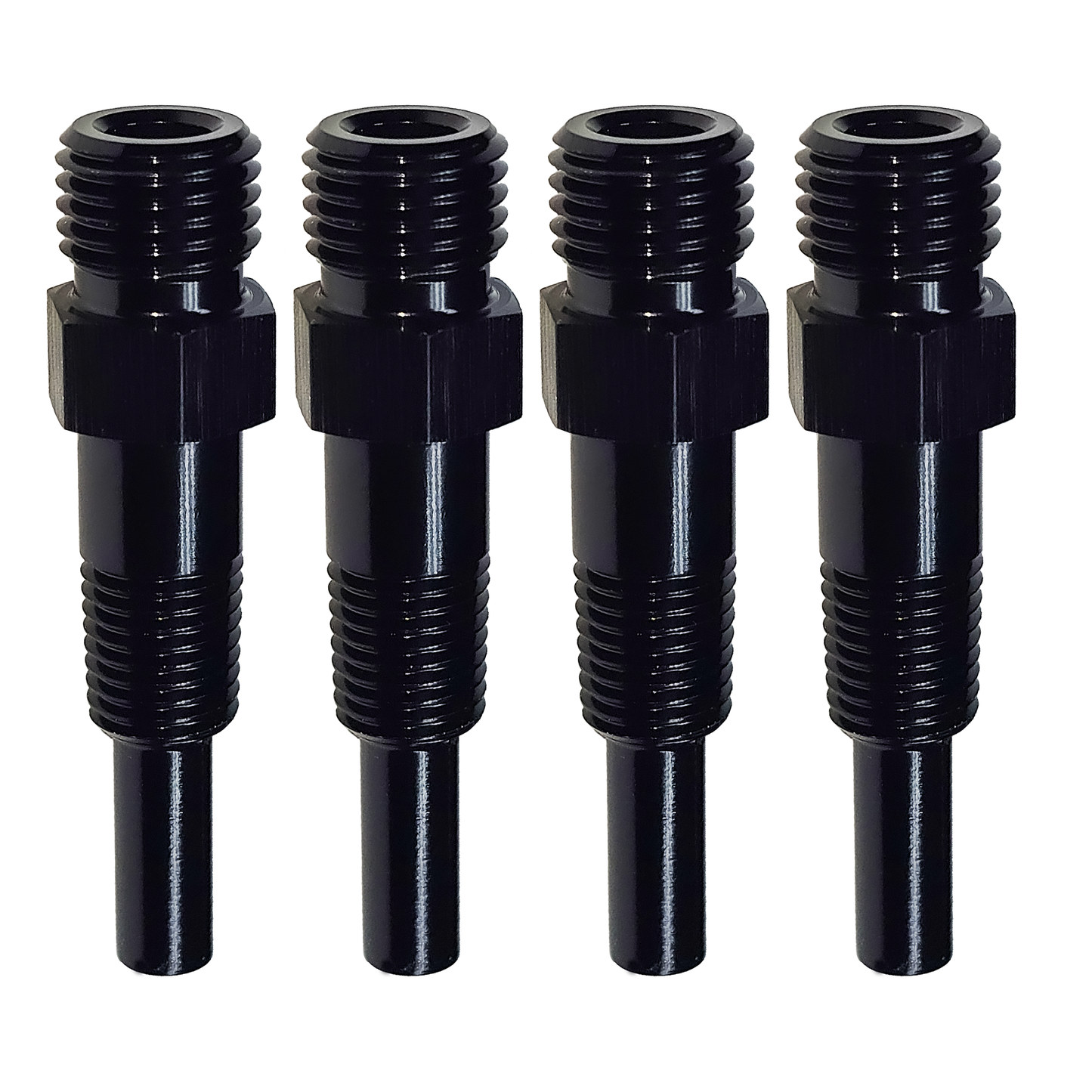 1/16" NPT Dry Nitrous Nozzle - Straight Discharge/Aluminum - 4 Pack