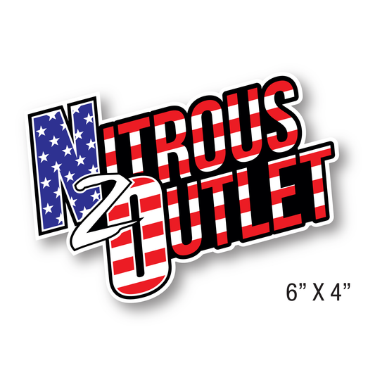 Nitrous Outlet American Flag Theme Contour Cut Decal
