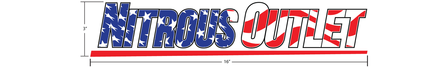 Nitrous Outlet American Flag Theme Cowl Decal