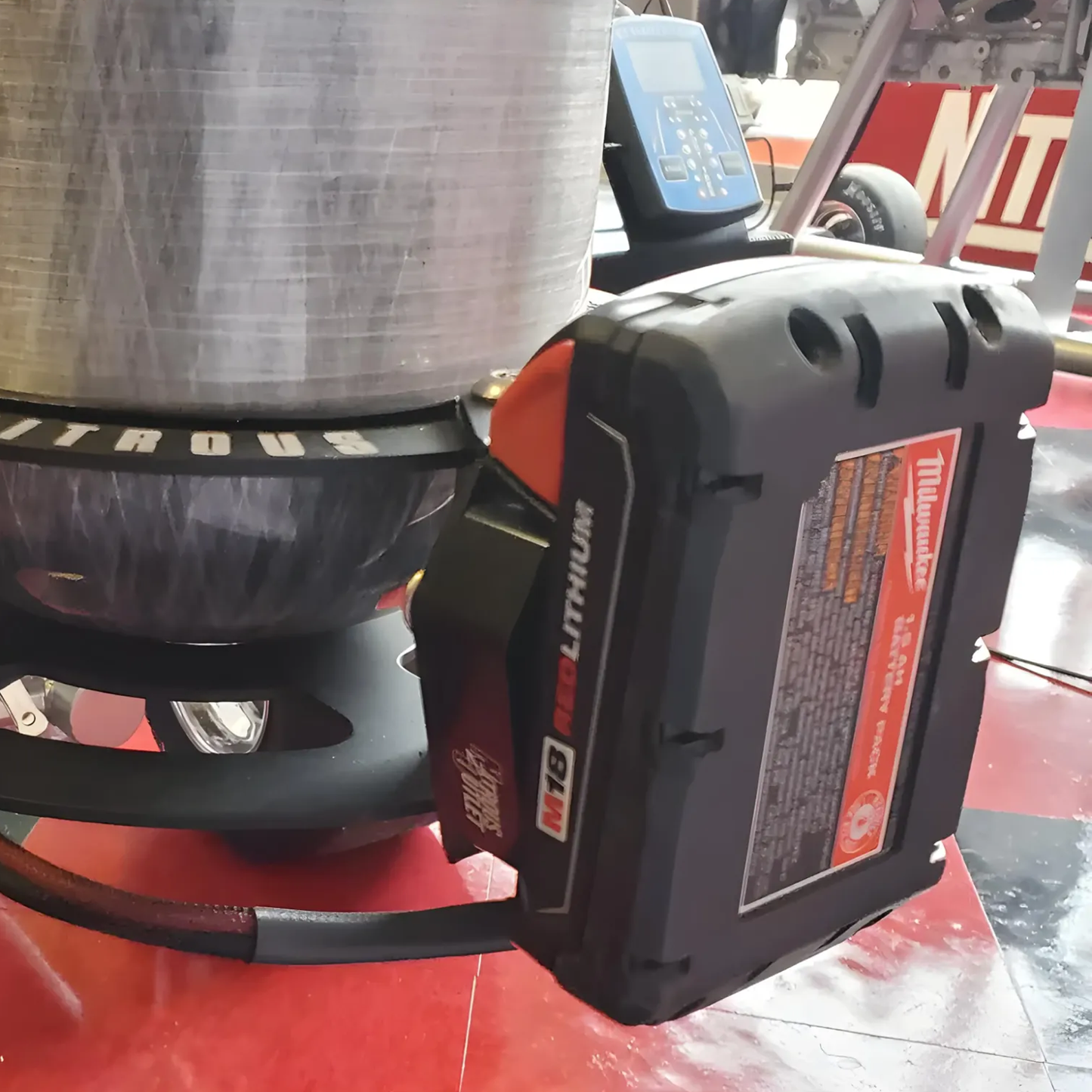 Nitrous Outlet Rechargeable Battery Mount Race-Light Attachment