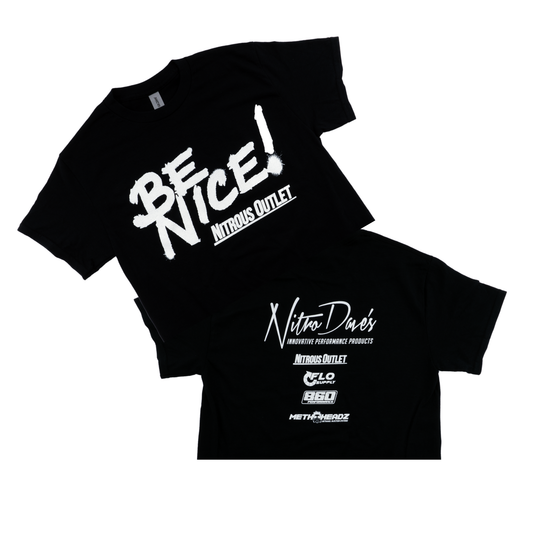Nitrous Outlet Be Nice T-Shirt - Black/Glow-N-Dark