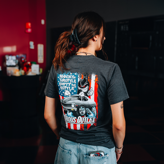 "Whack The Throttle" T-Shirt - Heather Grey