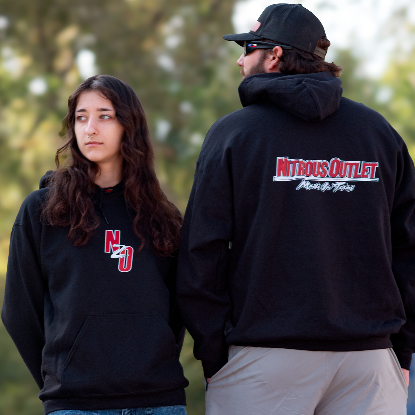 Nitrous Outlet Black Hoodie - Red Logo