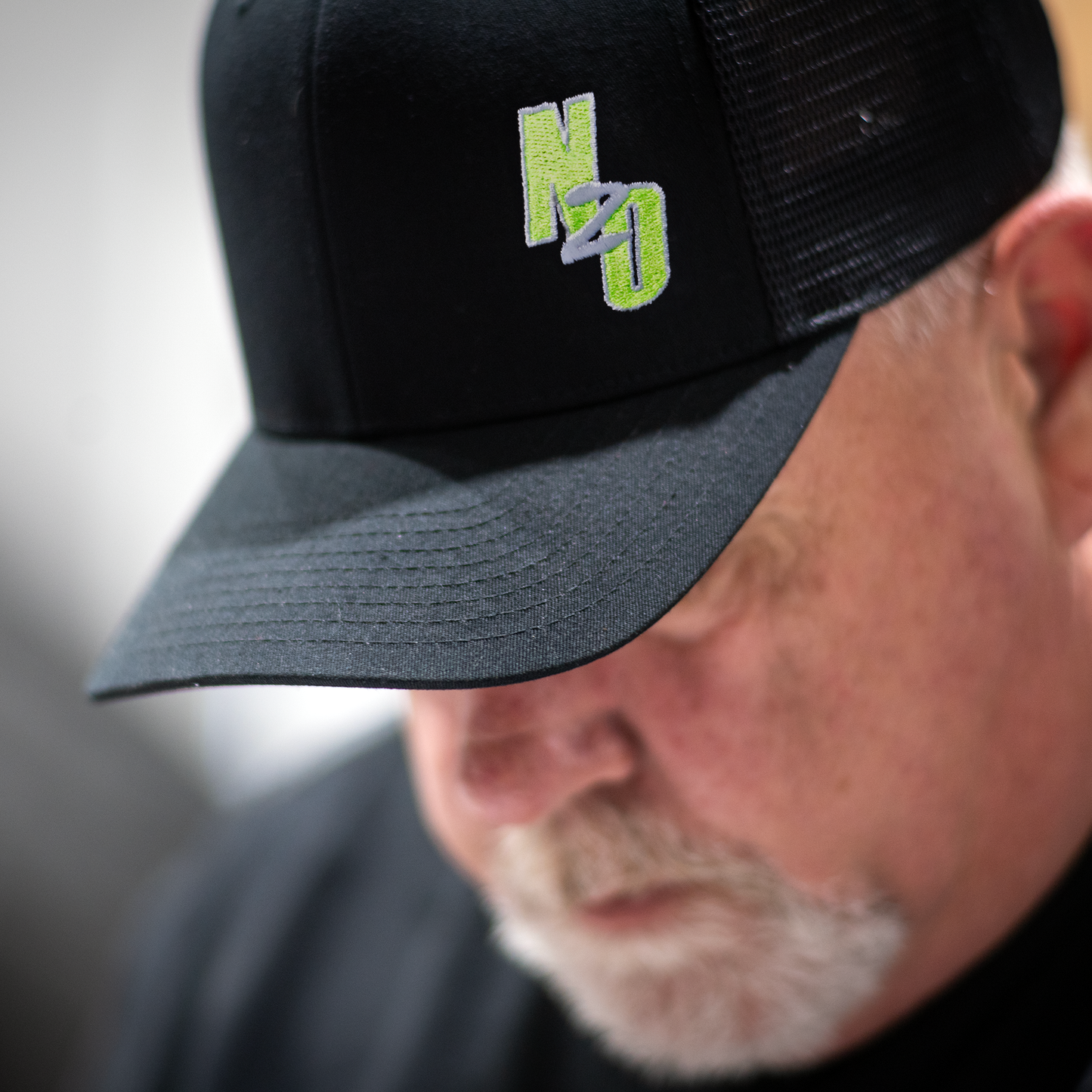 Nitrous Outlet Flex Fit Mesh Snap Back Hat - Black/Neon Green
