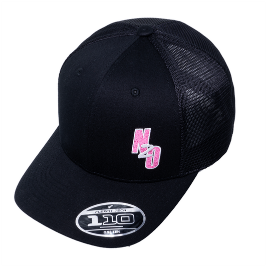Nitrous Outlet Flex Fit Mesh Snap Back Hat- Black/Neon Pink