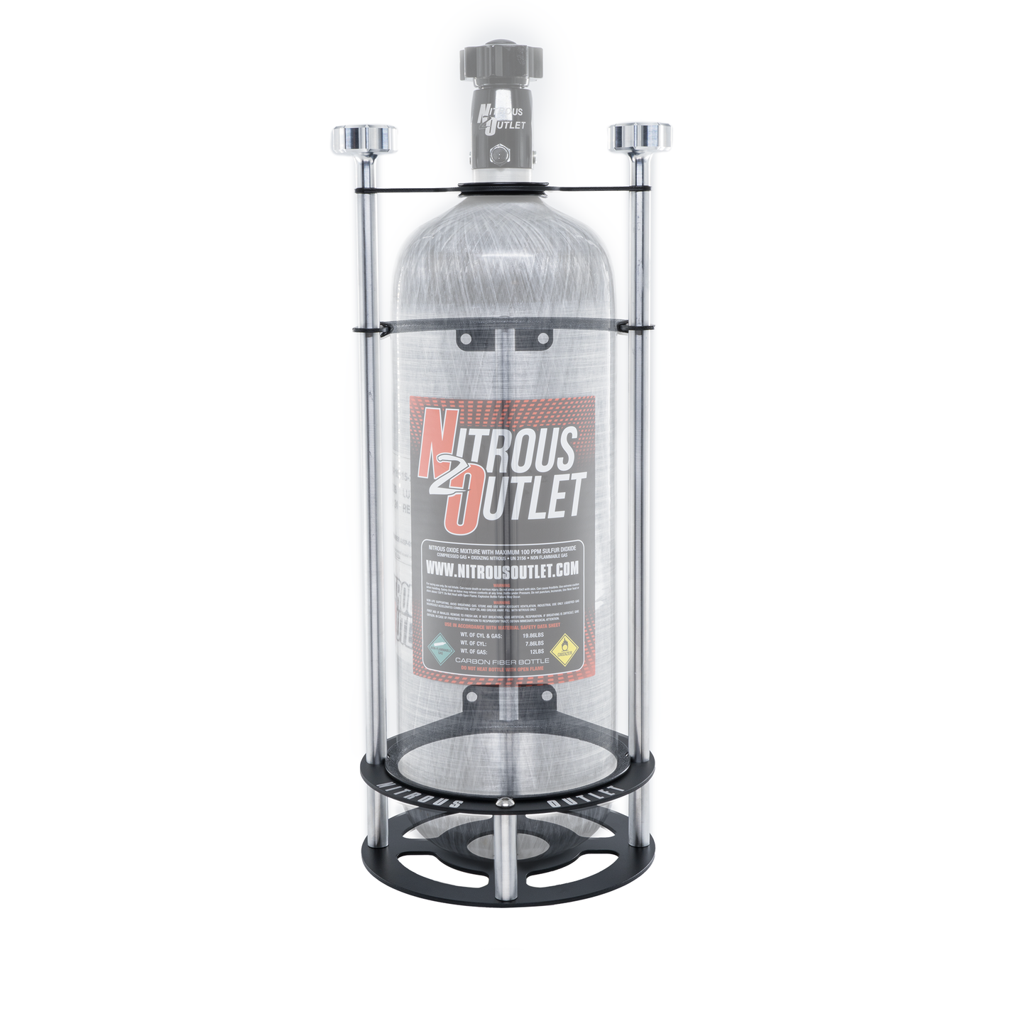 Nitrous Outlet Race-Light Single 12lb Bottle Bracket - Vertical