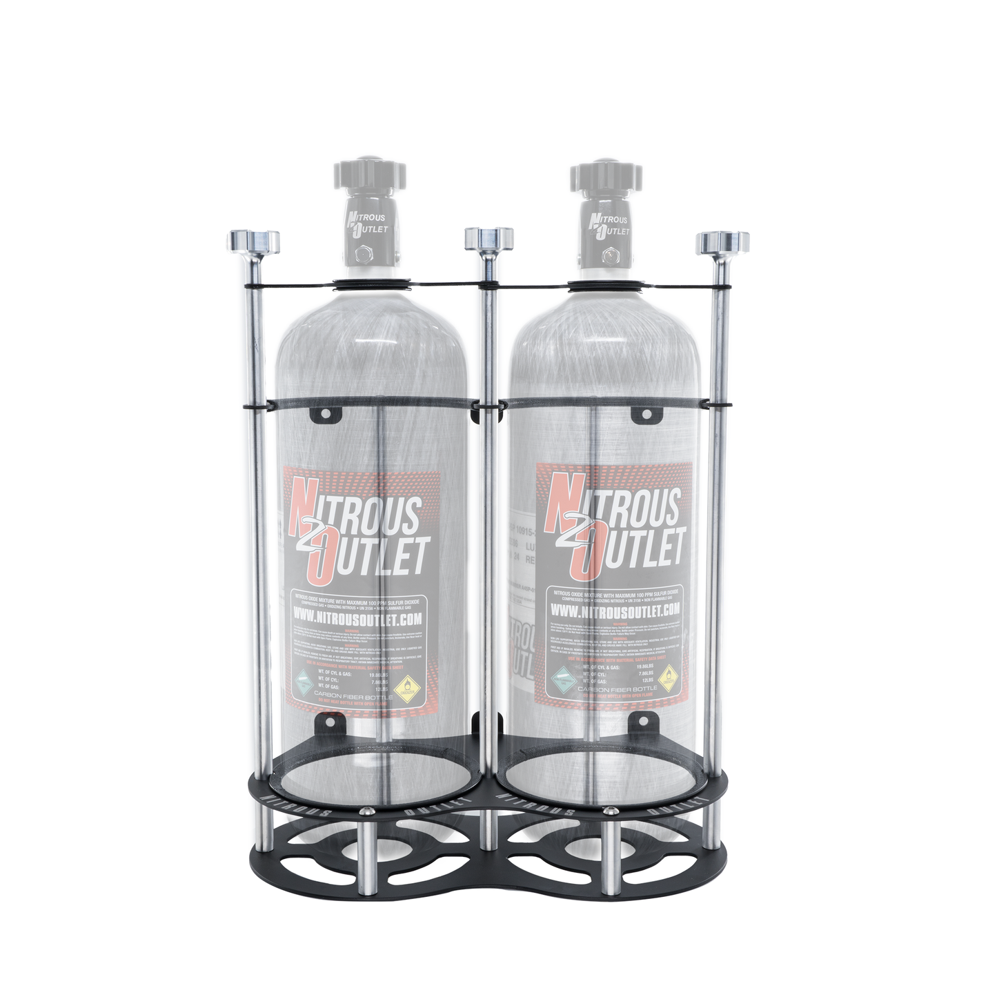 Nitrous Outlet Race-Light Dual 12lb Bottle Bracket - Vertical