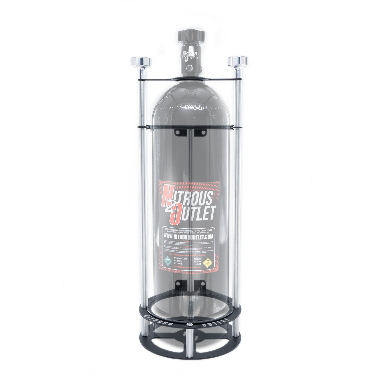 Nitrous Outlet Race-Light Single 15lb Bottle Bracket - Vertical