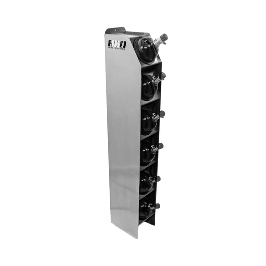 2.5lb Nitrous or CO2 Bottle Holder- 6 Bottles / Raw Finish