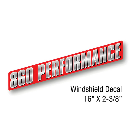 860 Performance Decal - Die Cut (3.5" x 16")