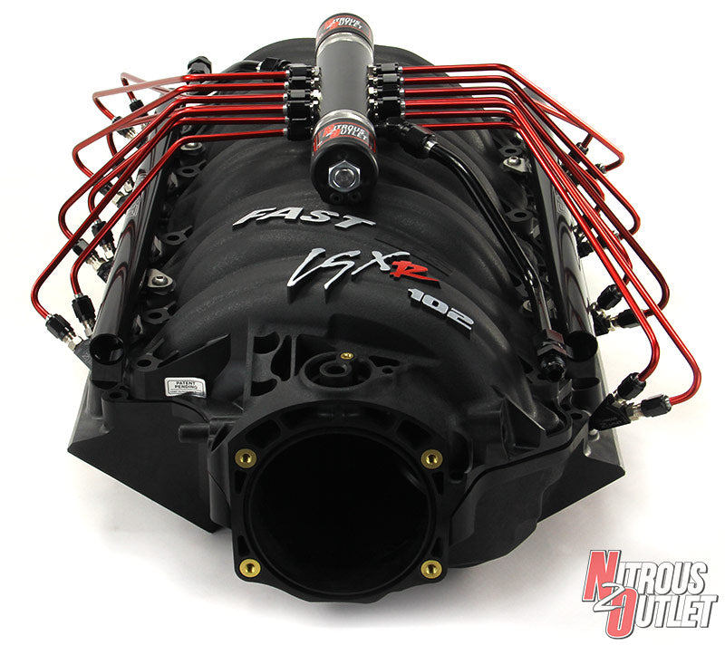 8 Cylinder Black Widow Direct Port System - E85 - .122 Nitrous Solenoid/.310 Fuel Solenoid Solenoid - 45-55psi - 90° Discharge Nozzle
