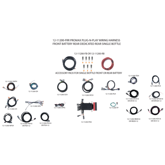 ProMax Plug-N-Play Wiring Harness - Battery Front – Dedicated Rear - Rear Bottle Location