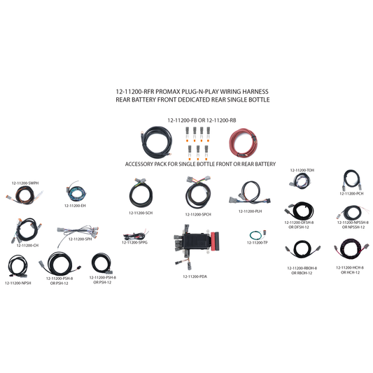 ProMax Plug-N-Play Wiring Harness - Battery Rear – Dedicated Front- Rear Bottle Location