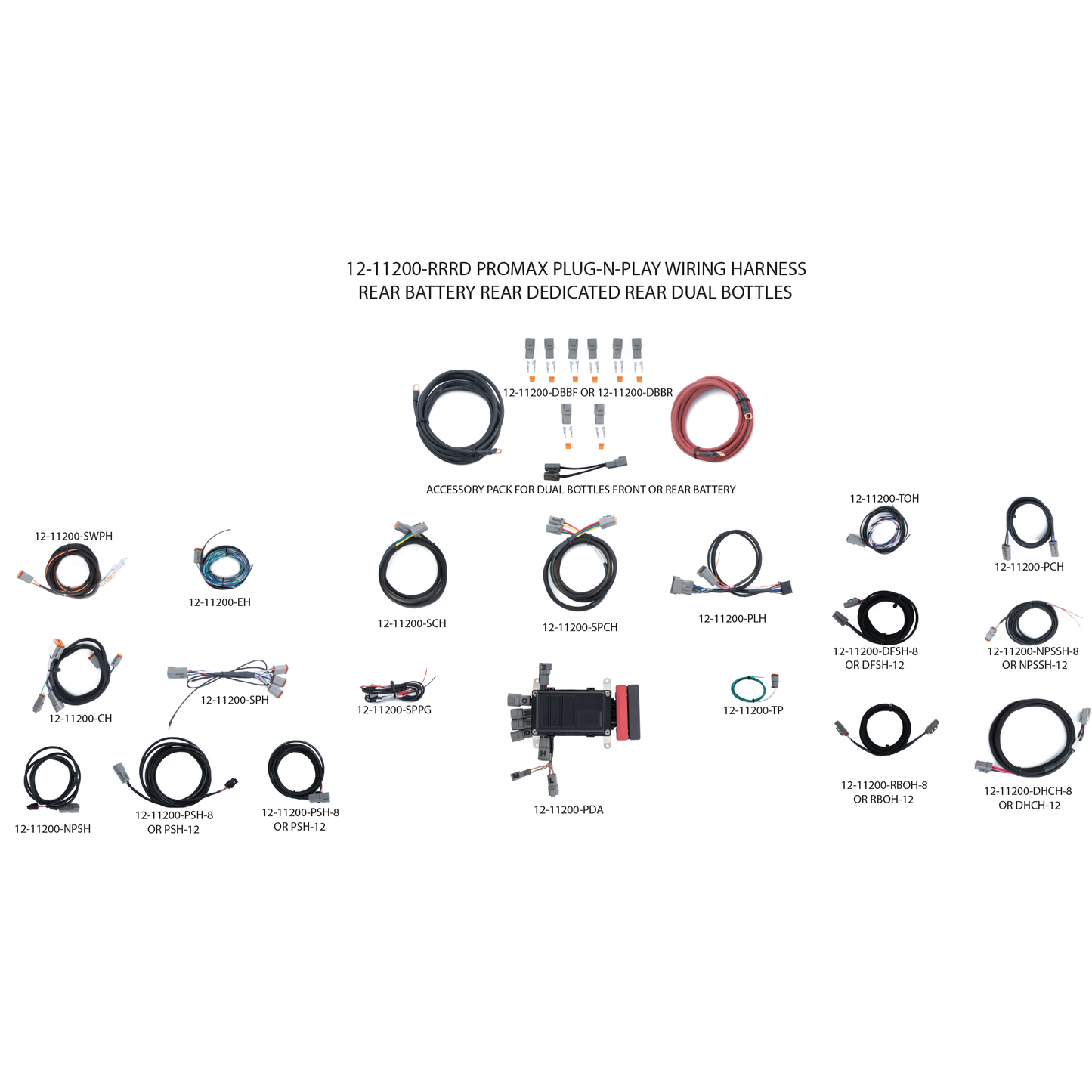 ProMax Plug-N-Play Wiring Harness - Battery Rear – Dedicated Rear- Rear Bottle Location – Dual Bottles