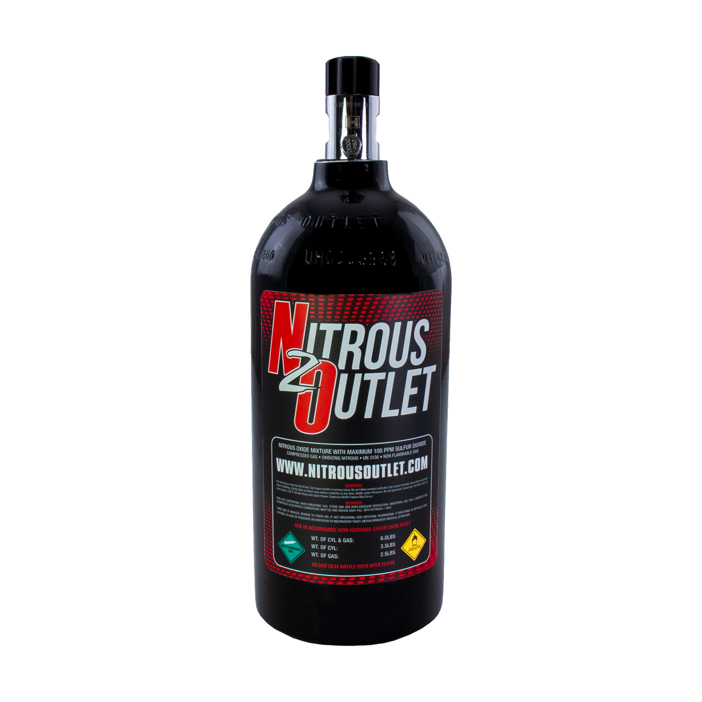Powersports 2.5lb Nitrous Bottle & Valve