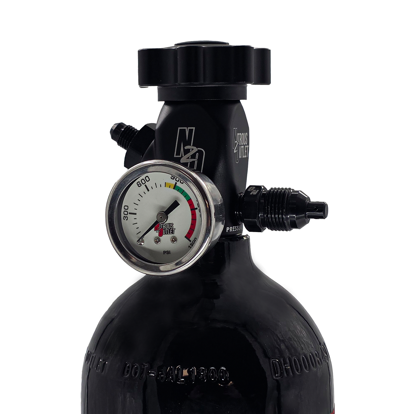 2.5lb PowerFlow Sport Nitrous Bottle - Billet .355 ID Valve With Pick Up Tube