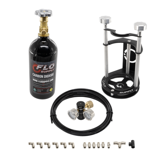 Flo Supply Single Wastegate CO2 Plumbing Kit - 2.5lb Bottle / With Bracket