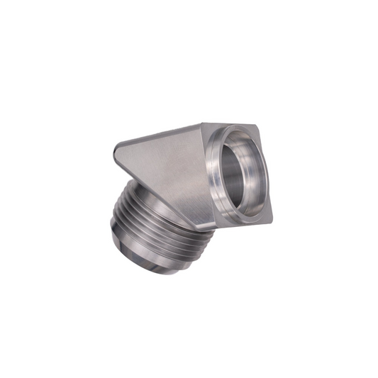 16AN 45 Degree Weld On Aluminum Bung - 1" Weld In Tube Insert