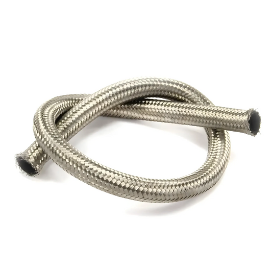 Flo Supply 8AN Stainless Steel Braided Hose - PTFE Liner